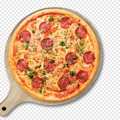 Miễn phí download Hình ảnh bánh Pizza thơm ngon trên chảo gỗ. Định dạng file PNG. Chủ đề: đồ ăn nhanh, bánh pizza, món pizza, 