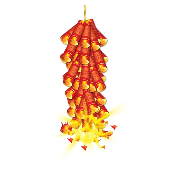 Hình ảnh Pháo tết pháo dây đỏ truyền thống trang trí tết năm mới đẹp - PNG