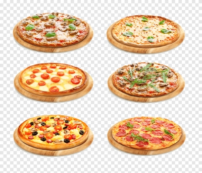 Miễn phí download Hình ảnh các loại bánh Pizza phổ biến. Định dạng file PNG. Chủ đề: đồ ăn nhanh, bánh pizza, món pizza, 