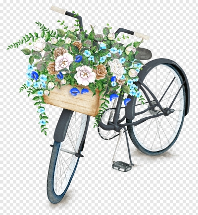 Miễn phí download Hình ảnh màu nước xe đạp giỏ hoa đẹp. Định dạng file PNG. Chủ đề: xe đạp, màu nước, 