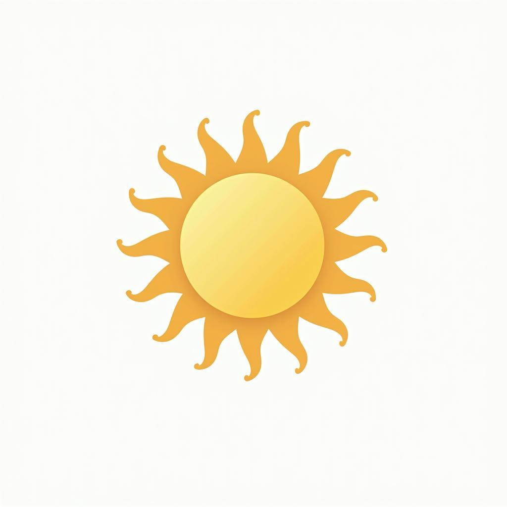 File vector mặt trời đơn giản, icon mặt trời thiết kế đồ họa miễn phí, phù hợp làm logo
