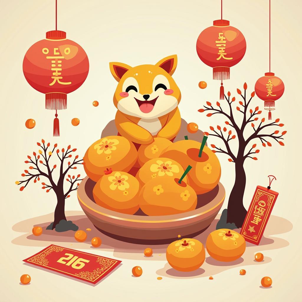 File vector bánh chưng và các biểu tượng Tết, nguyên liệu thiết kế đồ họa chất lượng cao