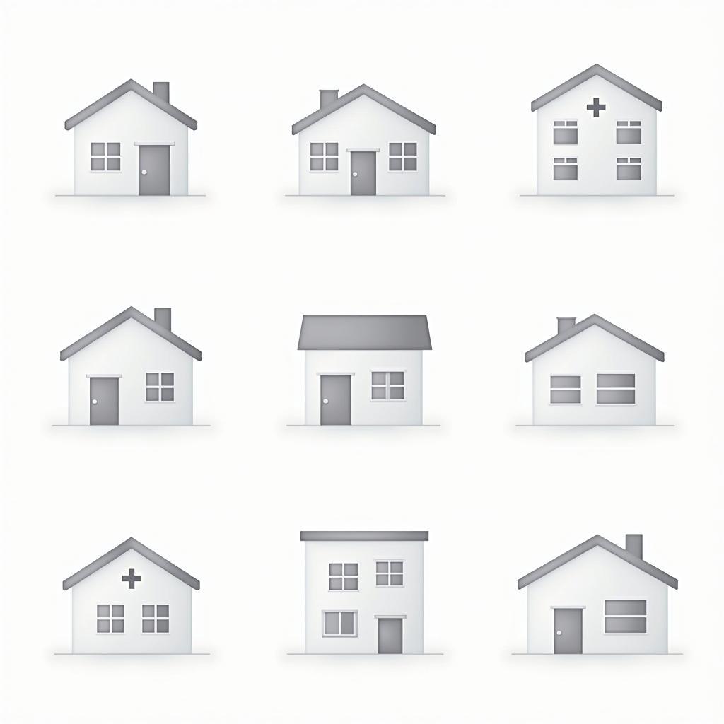 Bộ sưu tập icon ngôi nhà vector tối giản hiện đại tải miễn phí cho thiết kế web và ứng dụng