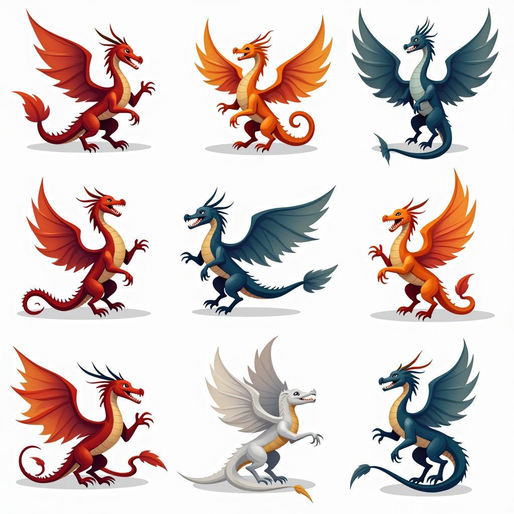 Tuyển tập các file rồng phụng vector và PNG đa dạng kiểu dáng dùng cho thiết kế đồ họa, in ấn