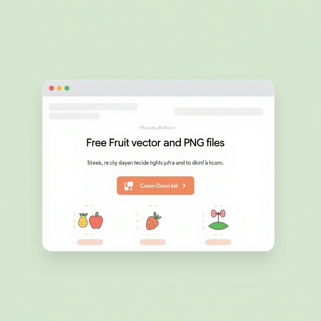 Hướng dẫn tải file hoa quả vector và PNG miễn phí từ website Thuviendohoa.vn