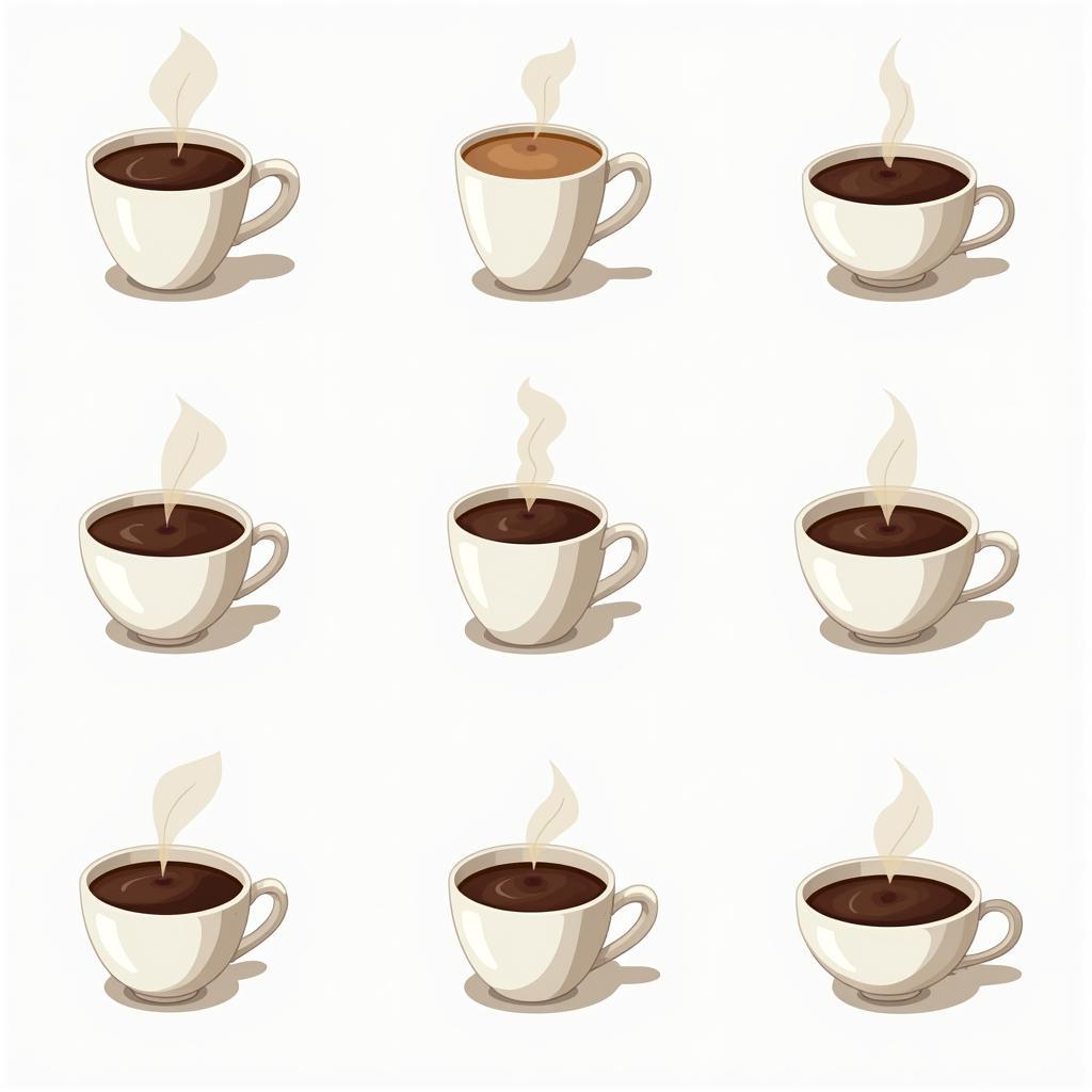 Hình vector cốc cafe đơn giản, icon chất lượng cao cho thiết kế đồ họa web, ứng dụng, in ấn.