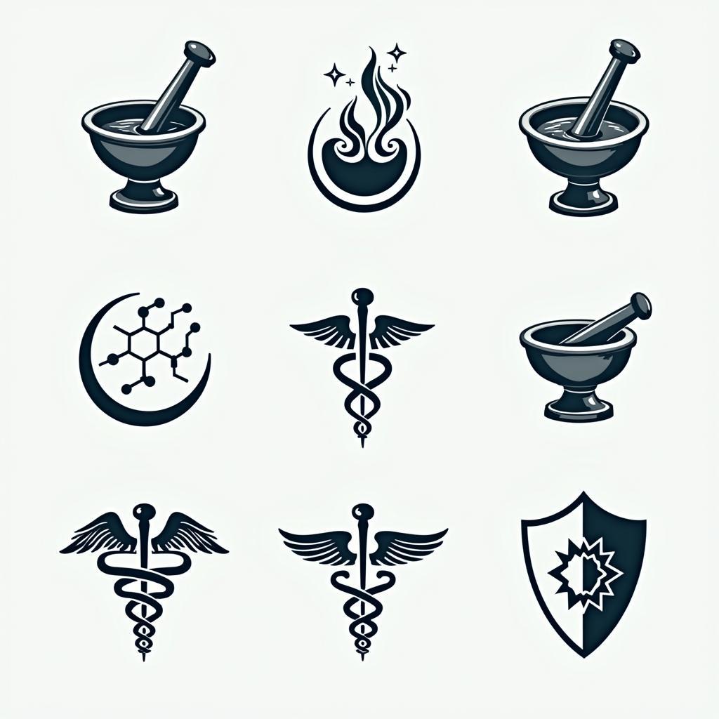 Mẫu logo dược phẩm vector và file thiết kế chuyên nghiệp, phù hợp cho bao bì và thương hiệu