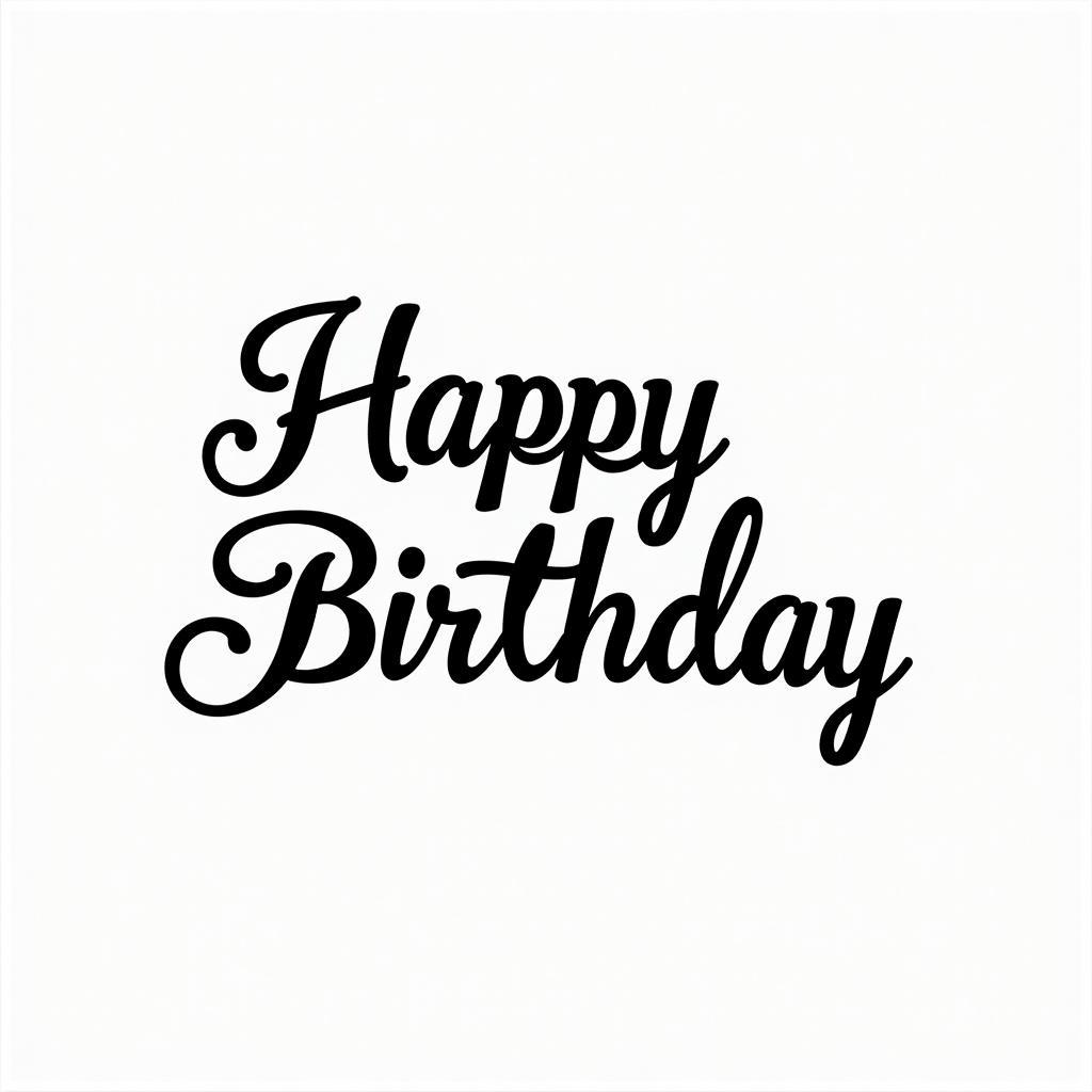 Mẫu chữ Happy Birthday PNG nền trong suốt dễ dàng sử dụng trong các thiết kế