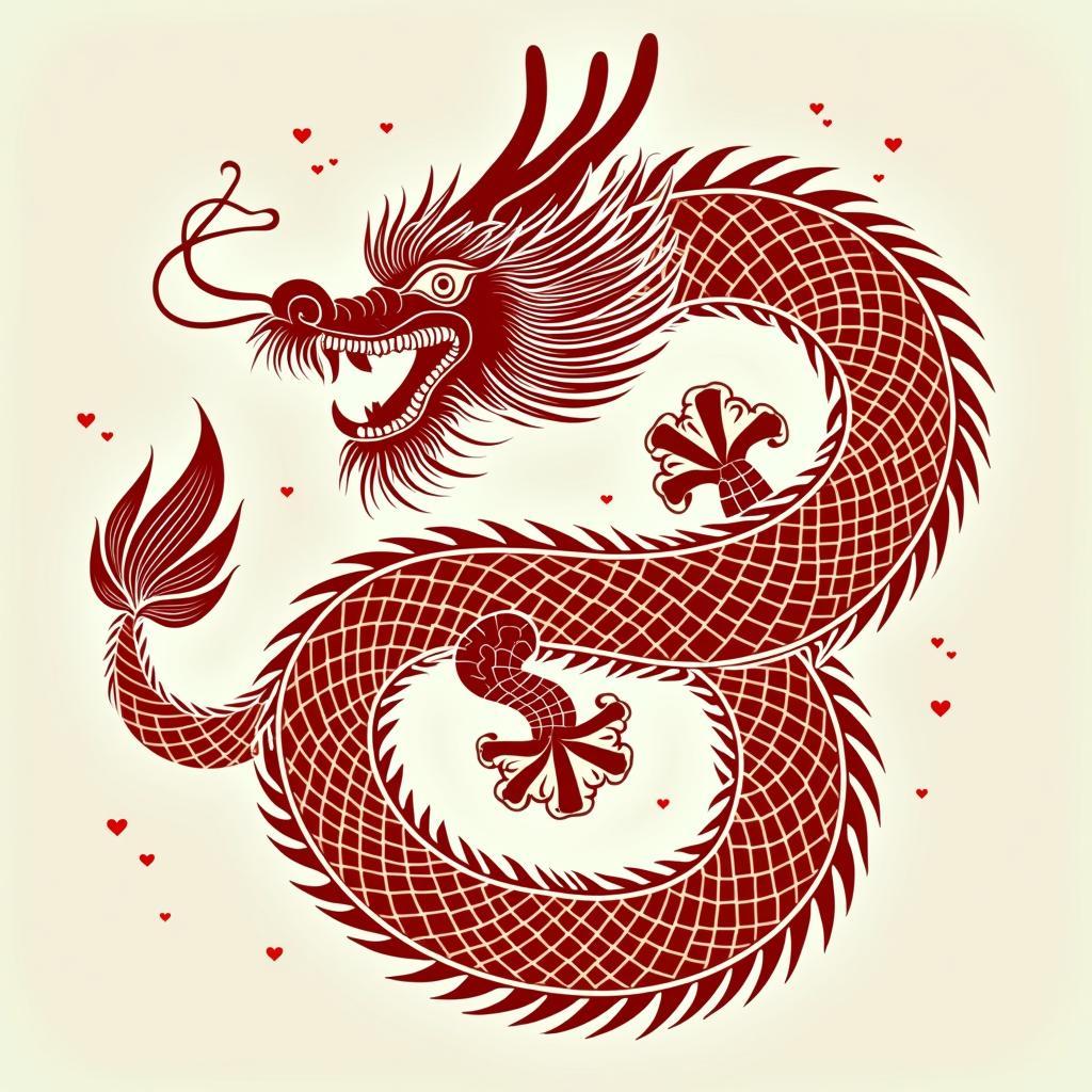 Mẫu rồng phụng vector cổ điển cho thiệp cưới, trang trí sự kiện truyền thống, chất lượng cao