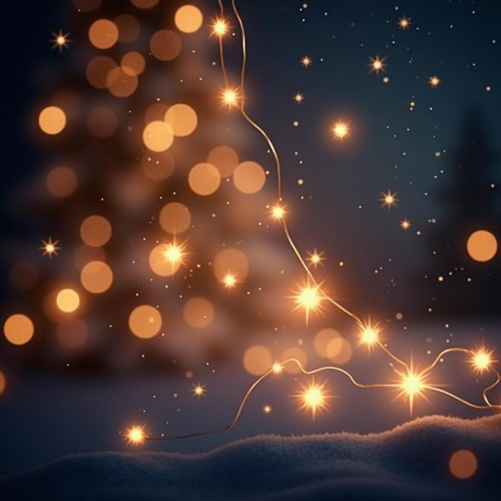 Ví dụ ứng dụng light christmas vector và png tạo thiệp, banner giáng sinh lung linh