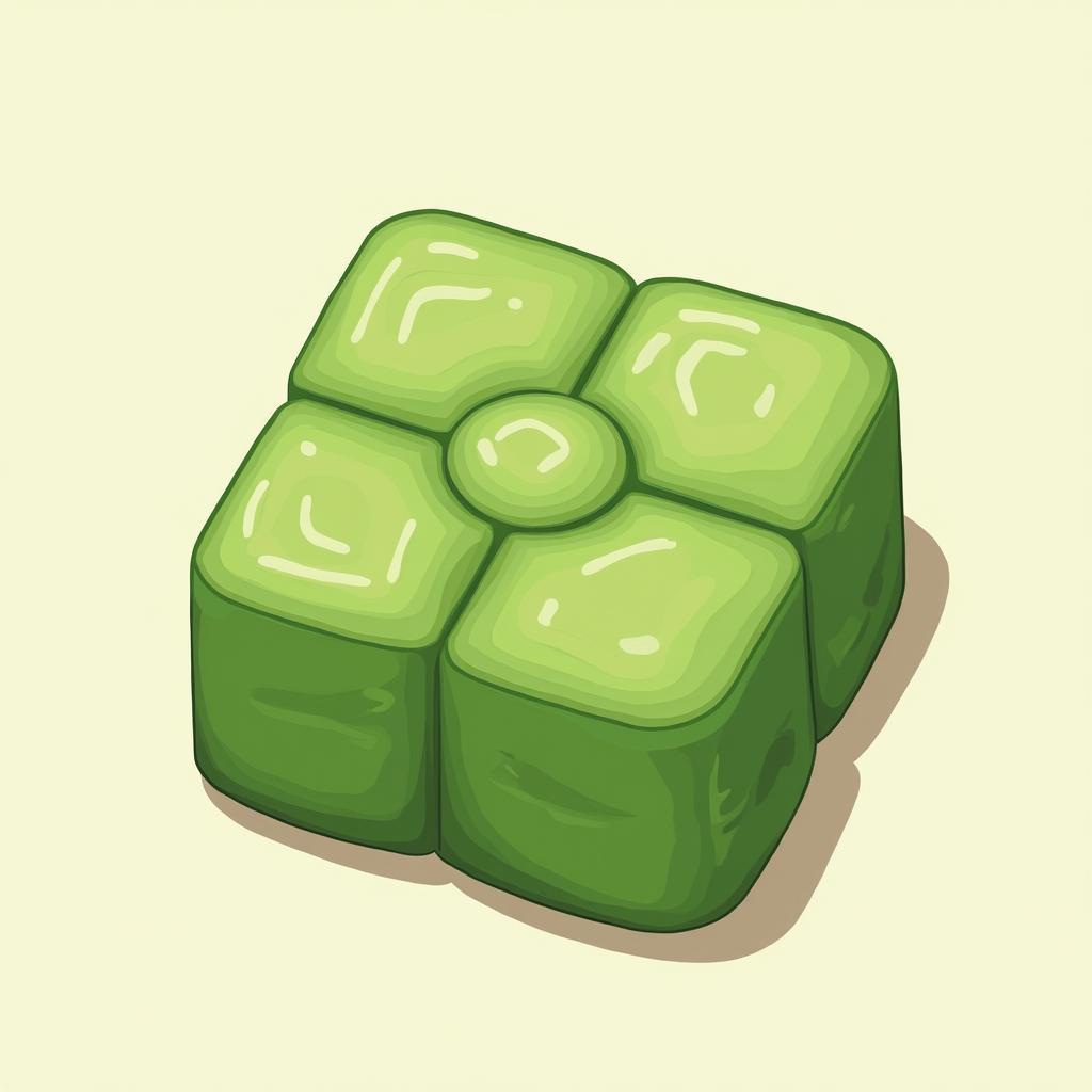 Bánh chưng vector, thiết kế truyền thống, màu xanh lá cây, biểu tượng Tết cổ truyền Việt Nam.