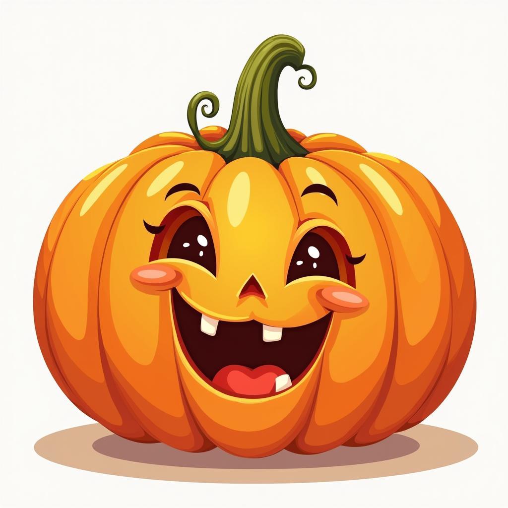 Bí ngô Halloween vector cười tươi, khuôn mặt vui vẻ, ngộ nghĩnh cho thiết kế Halloween