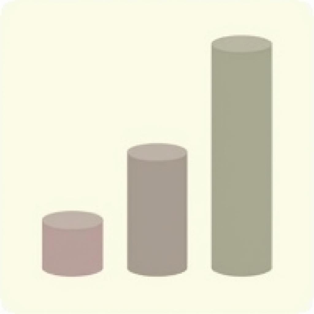 Biểu đồ cột vector minh họa quá trình sắp xếp dữ liệu từ thấp đến cao, thiết kế đơn giản