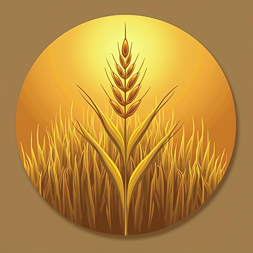 Bông lúa vector vàng ươm, thiết kế logo nông nghiệp, sắc nét và chuyên nghiệp