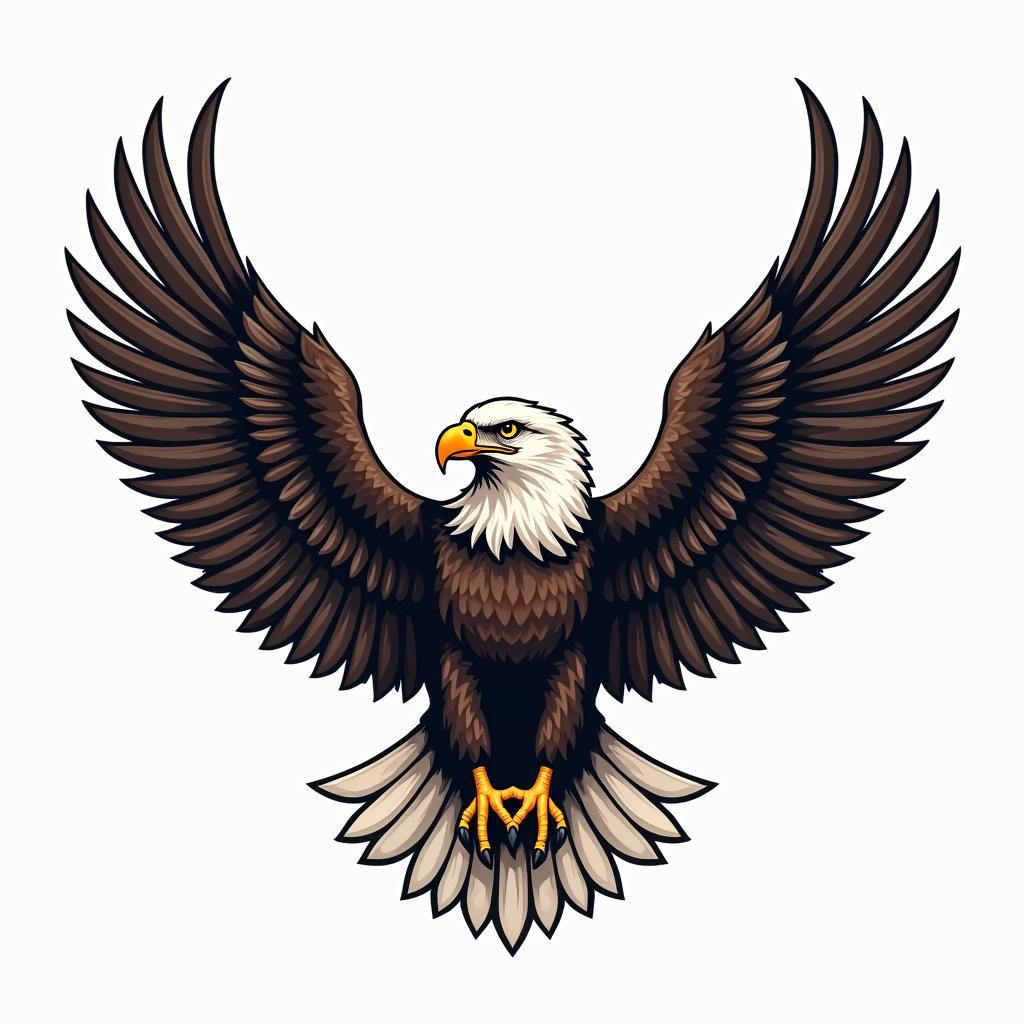 Cánh chim đại bàng vector chất lượng cao, phù hợp cho logo và thiết kế mạnh mẽ