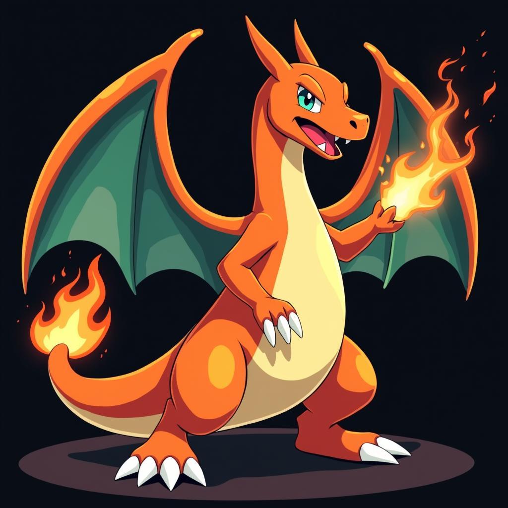 Charizard vector art manh me hoa dang cho du an