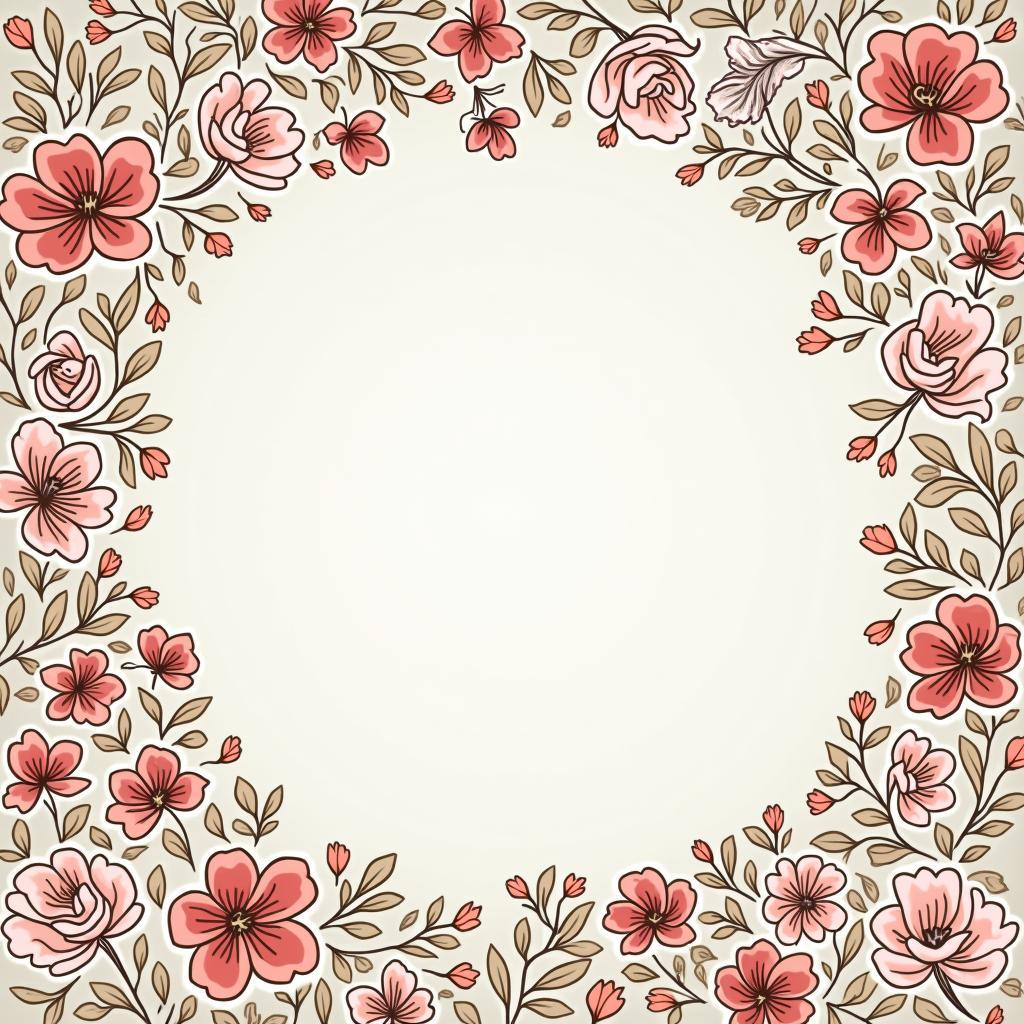 Hoa văn cổ điển vector hoa lá cách điệu tinh tế, phù hợp trang trí thiệp mời và banner.