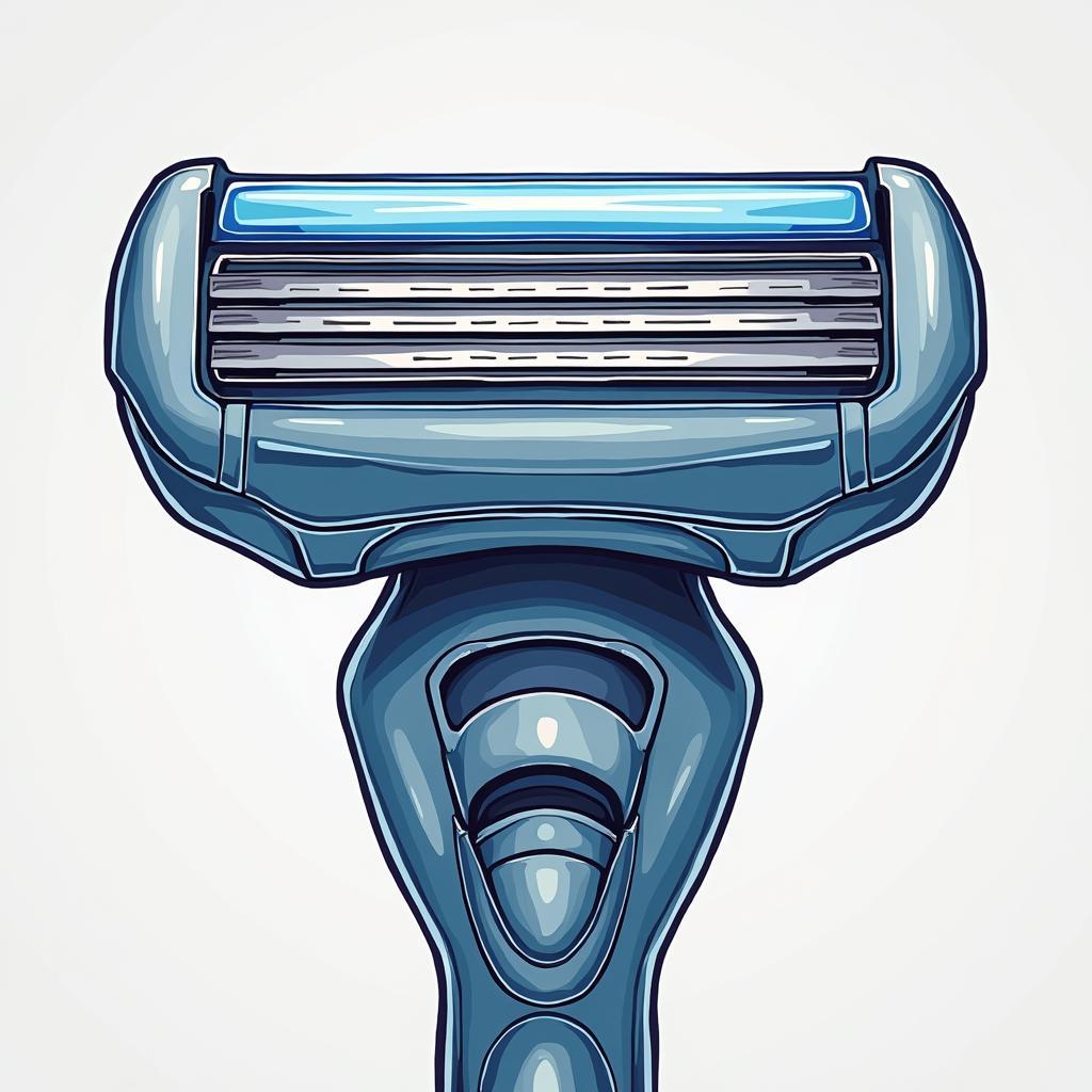 Lưỡi dao cạo râu Gillette Mach3 Turbo vector sắc nét, chi tiết cao