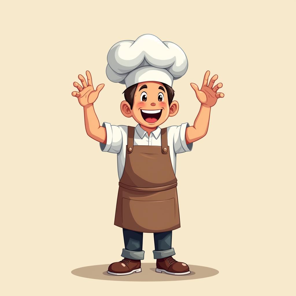 nam đầu bếp vector nhiệt tình, vui vẻ, sáng tạo cho thiết kế ẩm thực