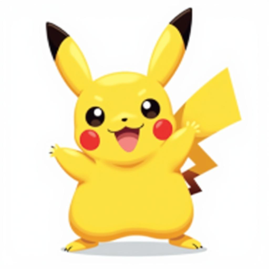 Pikachu vector art cute de thuong cho thiet ke