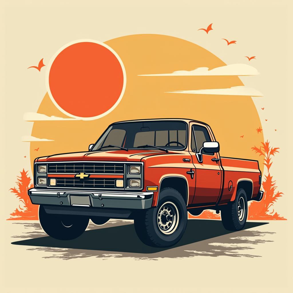 Hình ảnh xe bán tải vector miễn phí cho thiết kế quảng cáo mạnh mẽ