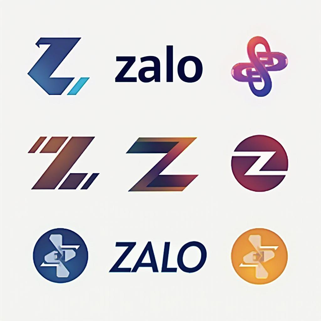 Logo Zalo vector với nhiều biến thể màu sắc khác nhau