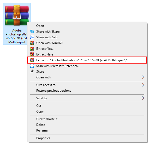 Hướng dẫn cài đặt Photoshop 2021