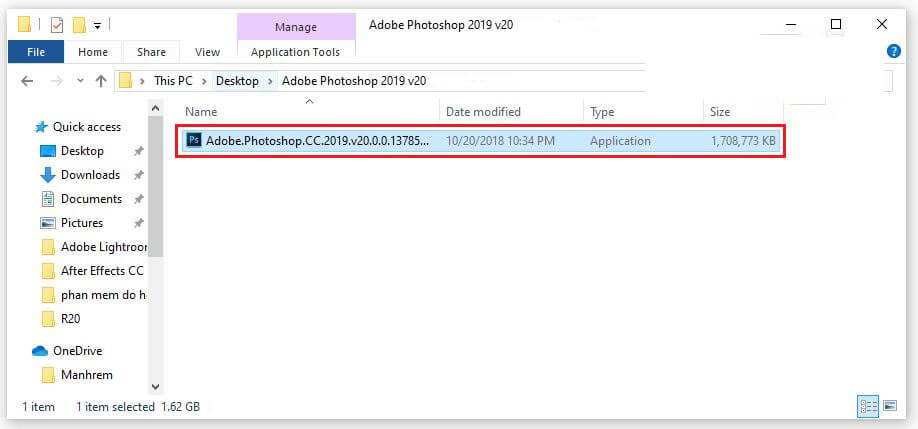 Hướng dẫn cài đặt Photoshop CC 2019