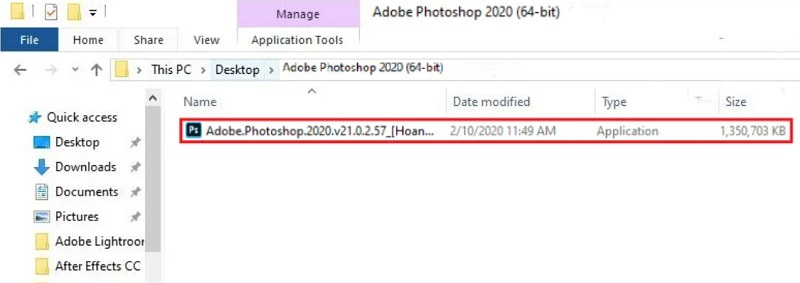 Cài đặt Photoshop 2020